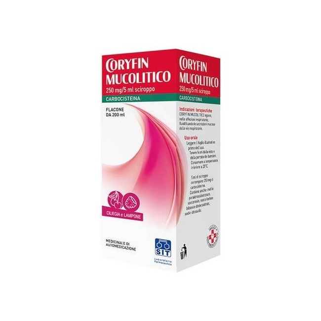 Coryfin Mucolitico Sciroppo 200 Ml 250 Mg/5 Ml