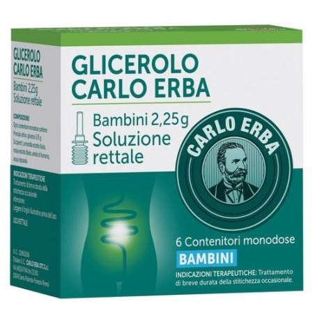 Glicerolo Bambini 6 Microclismi 2,25 G Con Camomilla E Malva Glicerolo Bambini 6 Microclismi 2,25 G Con Camomilla E Malva