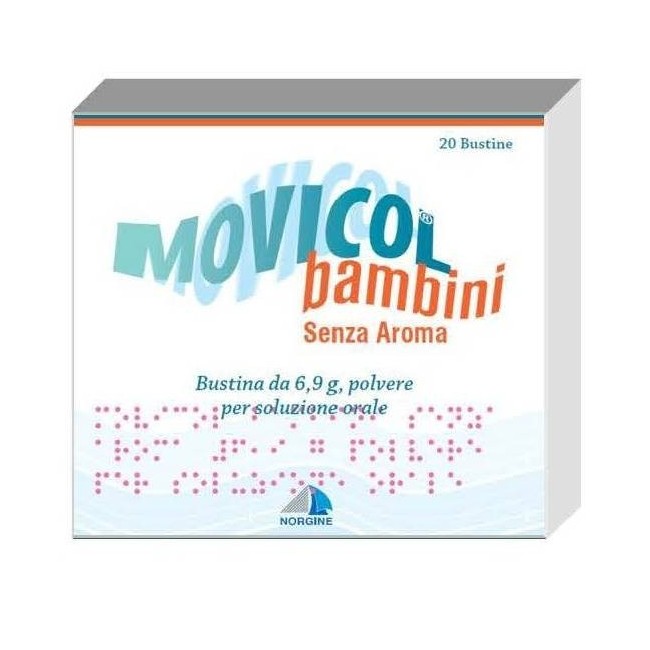 Movicol Bambini 20 Buste Polvere Soluzione Orale 6,9 G Senza Aroma