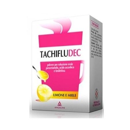 Tachifludec Soluzione Orale Polvere 16 Buste Limone Miele 600 Mg + 40 Mg + 10 Mg