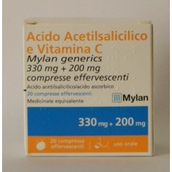 Acido Acetilsalicilico E Vitamina C 20 Compresse Effervescenti 330 Mg + 200 Mg