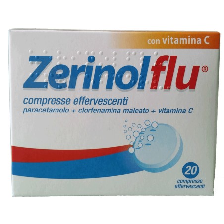 Zerinolflu 20 Compresse Effervescenti 300 Mg + 2 Mg + 280 Mg Zerinolflu 20 Compresse Effervescenti 300 Mg + 2 Mg + 280 Mg