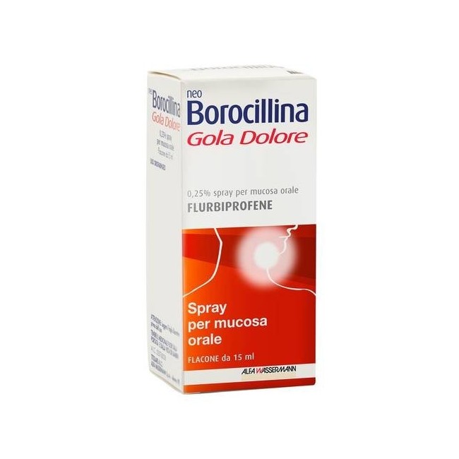 Neoborocillina Gola Dolore 1 Flaconcino Spray 15 Ml 37,5 Mg