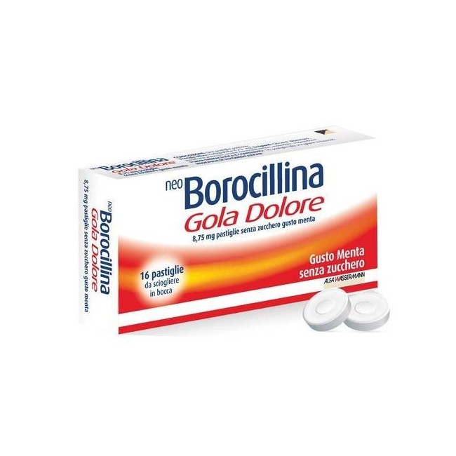 Neoborocillina Gola Dolore 16 Pastiglie 8,75 Mg S/zucchero