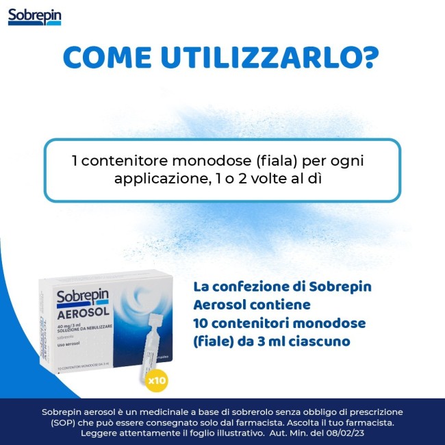 Sobatar Soluzione Nebul 10 Flaconcini 40 Mg 3 Ml