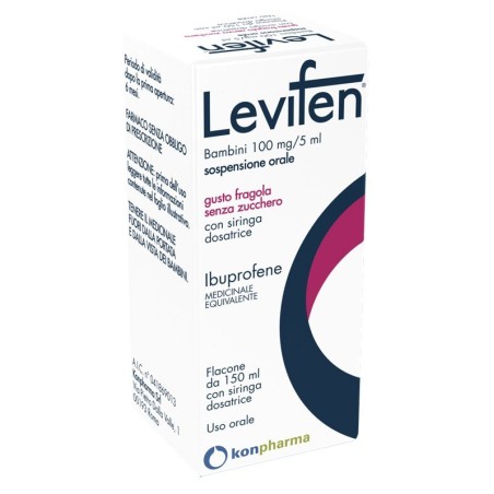 Levifen Soluzione Orale Sosp 150 Ml 100 Mg/5 Ml Gusto Fragola Senza Zucchero Levifen Soluzione Orale Sosp 150 Ml 100 Mg/5 Ml Gusto Fragola Senza Zucchero