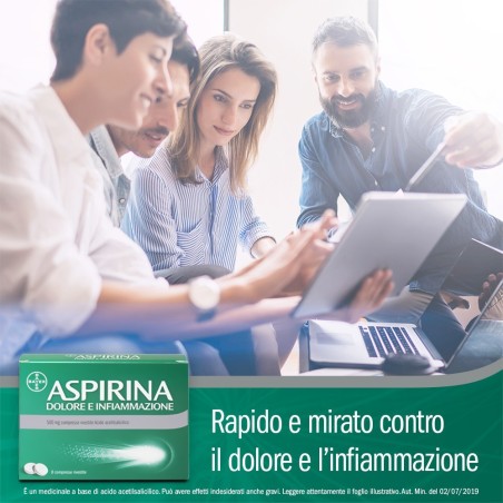 Aspirina Dolore E Infiammazione 8 Compresse Rivestite 500 Mg Aspirina Dolore E Infiammazione 8 Compresse Rivestite 500 Mg