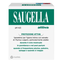Saugella Attiva Salviettine Detergenti 10 Bustine