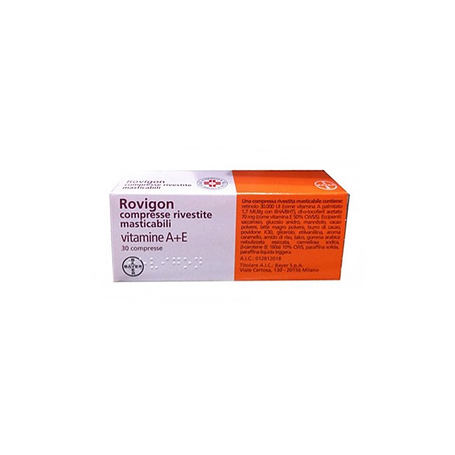 Rovigon 30 Compresse Rivestite Masticabili 30.000ui + 70 Mg