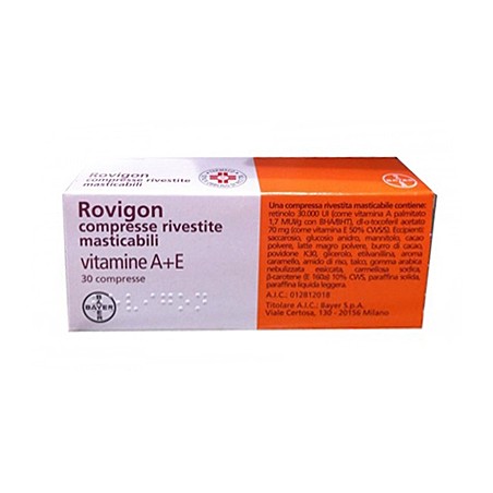 Rovigon 30 Compresse Rivestite Masticabili 30.000ui + 70 Mg Rovigon 30 Compresse Rivestite Masticabili 30.000ui + 70 Mg