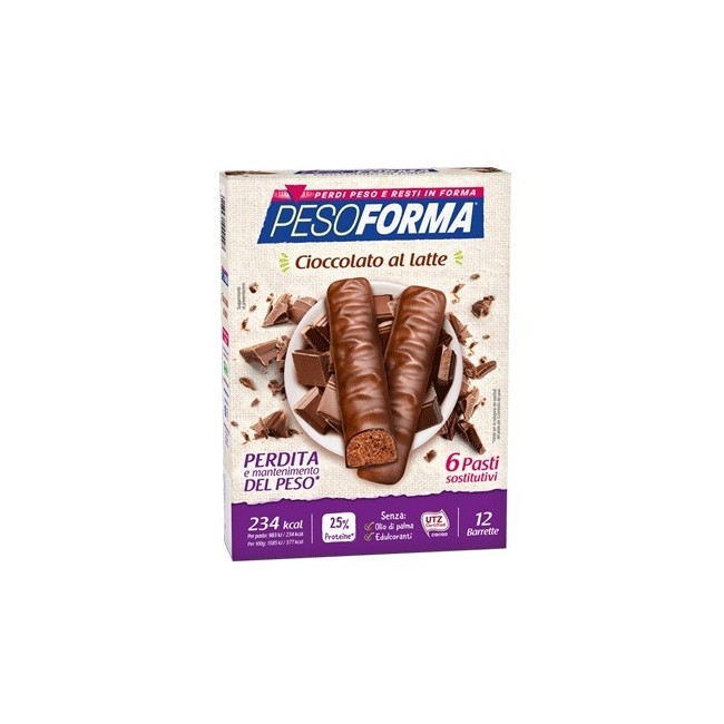 Pesoforma Barretta Cioccolato Latte 12 X 31 G Pesoforma Barretta Cioccolato Latte 12 X 31 G