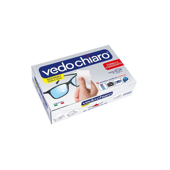 Vedochiaro Occhiali 16 Salviette Umidificate