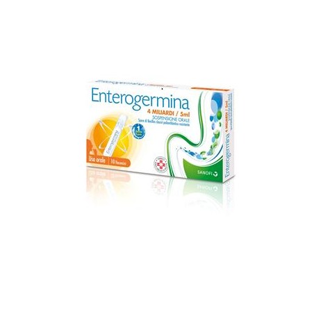 Enterogermina Soluzione Orale Soluzione 10 Flaconcini 4 Mld/5 Ml