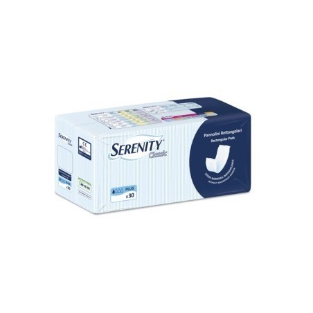 Pannolone Per Incontinenza Rettangolare Senza Barriera Impermeabile Serenity Classic 30 Pezzi