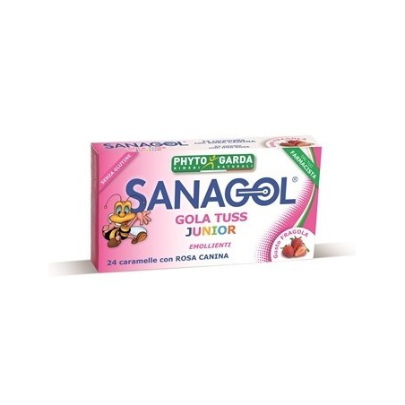 Sanagol Gola Tuss Junior Fragola 24 Caramelle