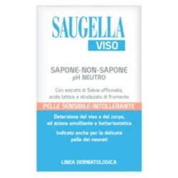 Saugella Viso Detergente Solido Sapone Ph Fisiologico Pelle Delicata 100 G