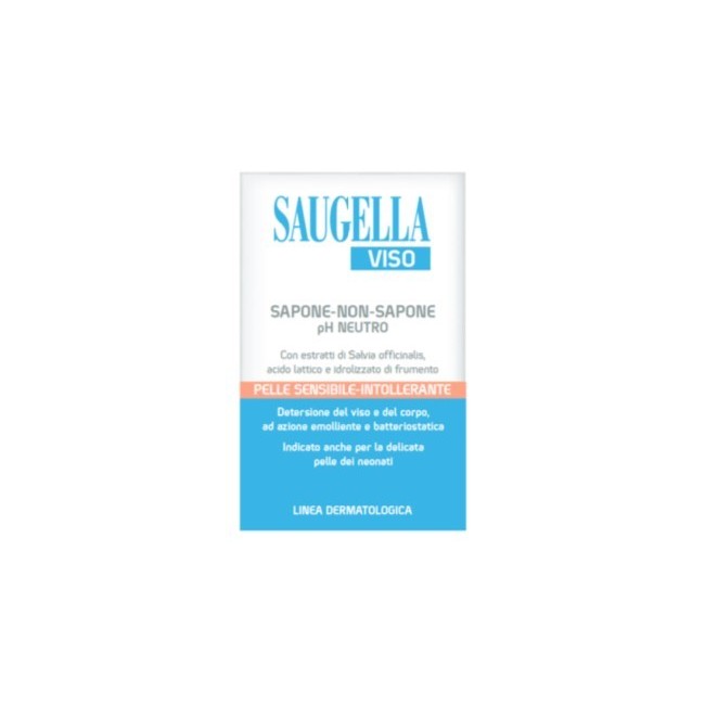 Saugella Viso Detergente Solido Sapone Ph Fisiologico Pelle Delicata 100 G