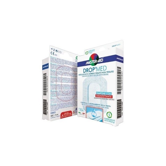 Medicazione Compressa Autoadesiva Dermoattiva Ipoallergenica Aerata Master-aid Drop Med 7x5 5 Pezzi