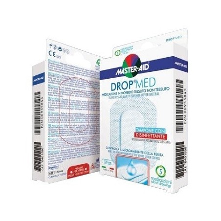 Medicazione Compressa Autoadesiva Dermoattiva Ipoallergenica Aerata Master-aid Drop Med 7x5 5 Pezzi