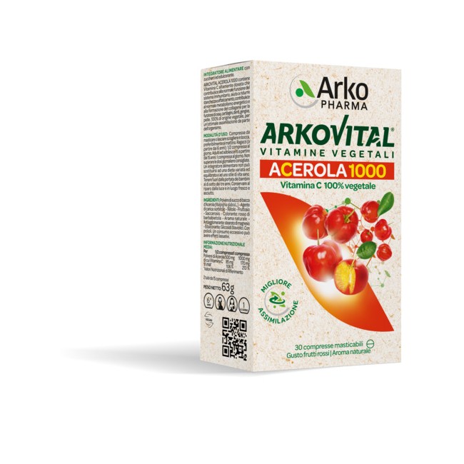 Arkovital Acerola 1000 30 Compresse Masticabili Arkovital Acerola 1000 30 Compresse Masticabili