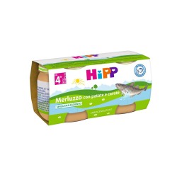 Hipp Omogeneizzato Merluzzo Carote Patate 2x80 G
