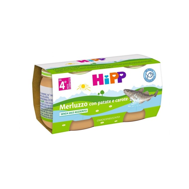 Hipp Omogeneizzato Merluzzo Carote Patate 2x80 G Hipp Omogeneizzato Merluzzo Carote Patate 2x80 G