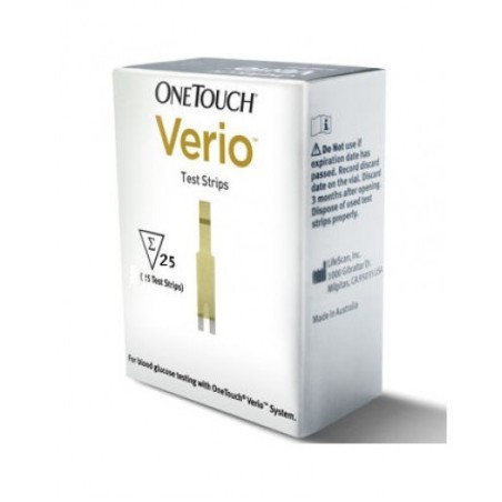 Strisce Misurazione Glicemia Onetouch Verio 25 Pezzi