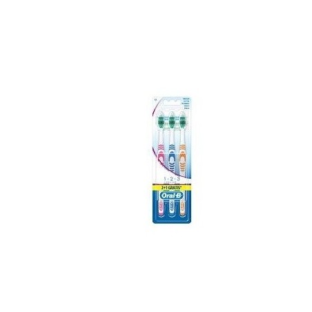 Oralb 123 Classic Care Spazzolino Manuale 3 Pezzi