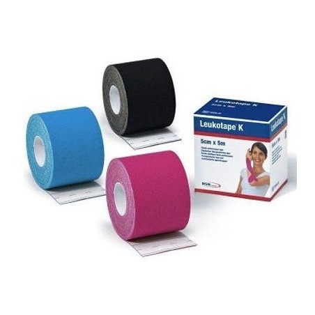 Benda Adesiva Leukotape K Per Taping Fisioterapico Larghezza 5 Cm Lunghezza 5 M Colore Azzurro In Rotolo