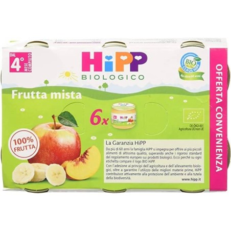 Hipp Bio Omogeneizzato Frutta Mista 6x80 G