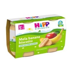 Hipp Bio Omogeneizzato Mela Banana Biscotto 2x125 G
