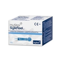 Lancette Pungidito Mystar Sylkfeel Lancets Gauge 28 25 Pezzi