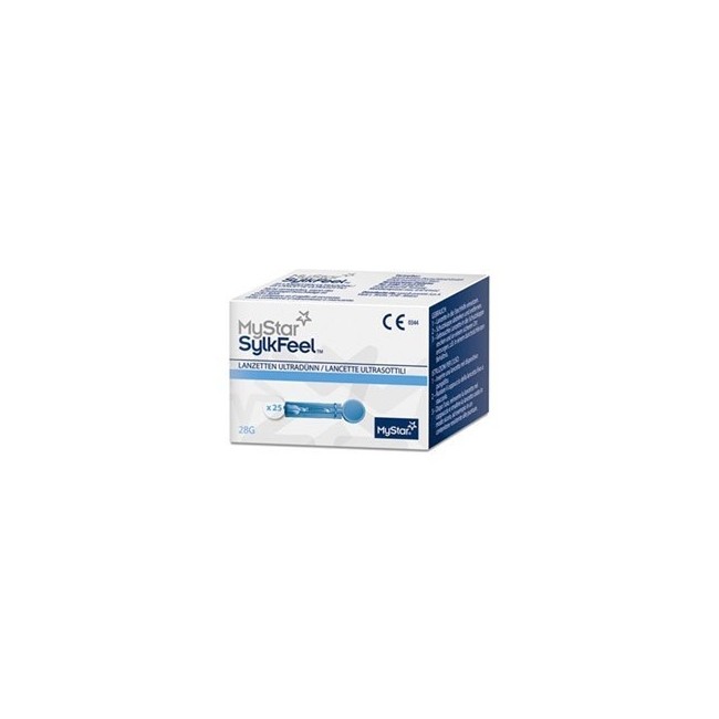 Lancette Pungidito Mystar Sylkfeel Lancets Gauge 28 25 Pezzi