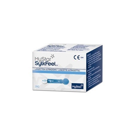Lancette Pungidito Mystar Sylkfeel Lancets Gauge 28 25 Pezzi