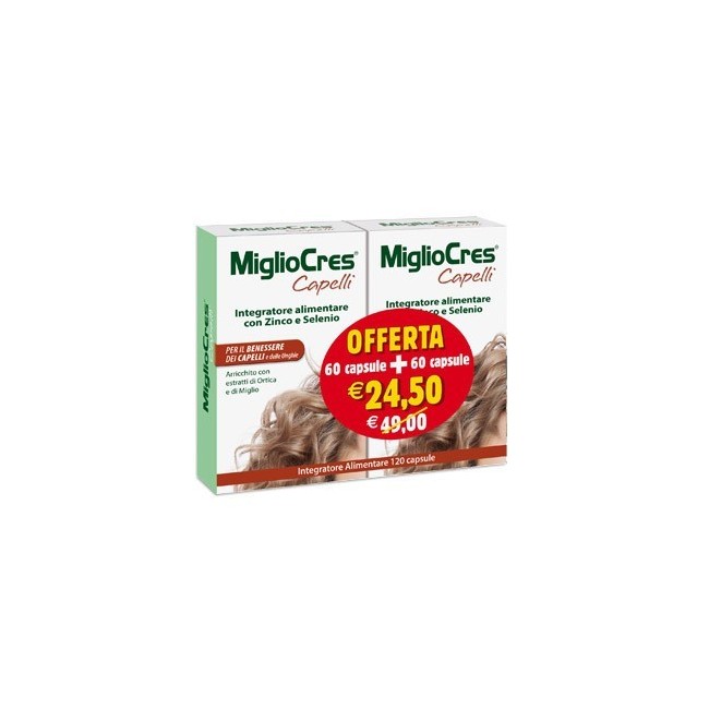 Migliocres Capelli 60 Capsule + 60 Capsule Promozione