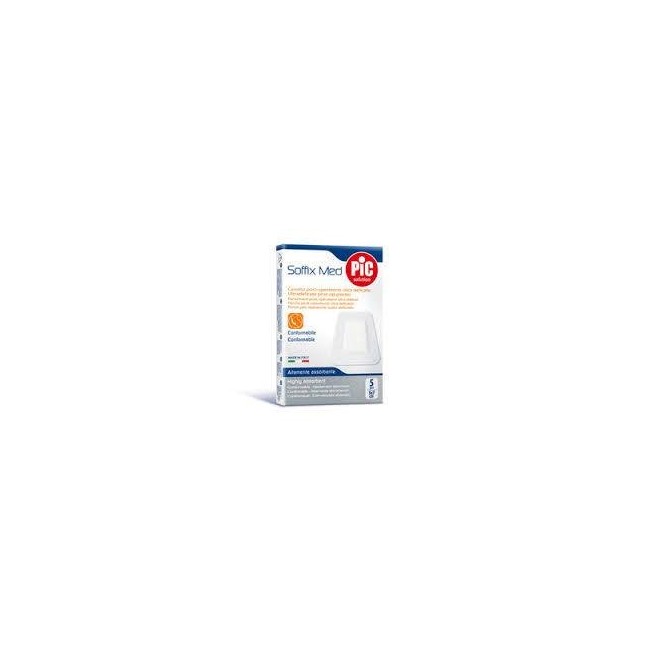 Cerotto Pic Soffix Med In Tnt Con Tampone Centrale Assorbente Sterile Monouso 10x20 Cm Antibatterico 5 Pezzi