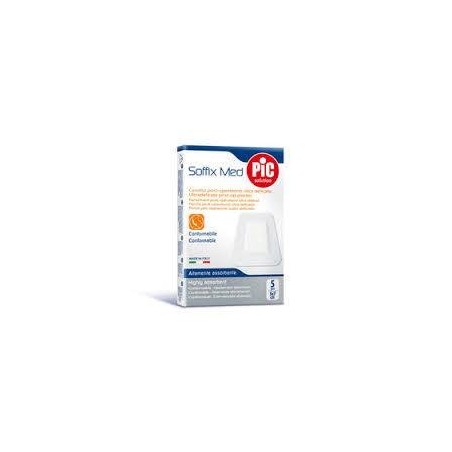 Cerotto Pic Soffix Med In Tnt Con Tampone Centrale Assorbente Sterile Monouso 10x20 Cm Antibatterico 5 Pezzi