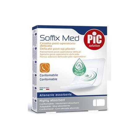 Cerotto Pic Soffix Med In Tnt Con Tampone Centrale Assorbente Sterile Monouso Sterile 25x10 Cm Antibatterico 3 Pezzi