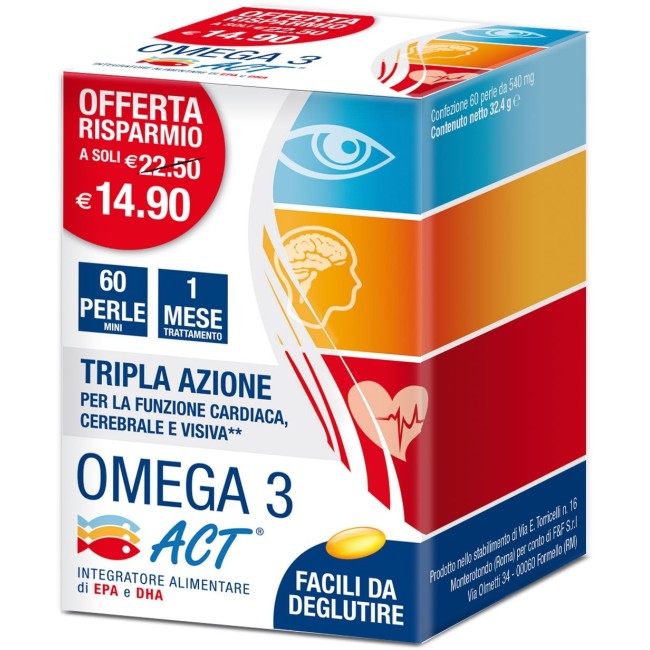 Omega 3 Act 540mg 60 Perle Mini Omega 3 Act 540mg 60 Perle Mini