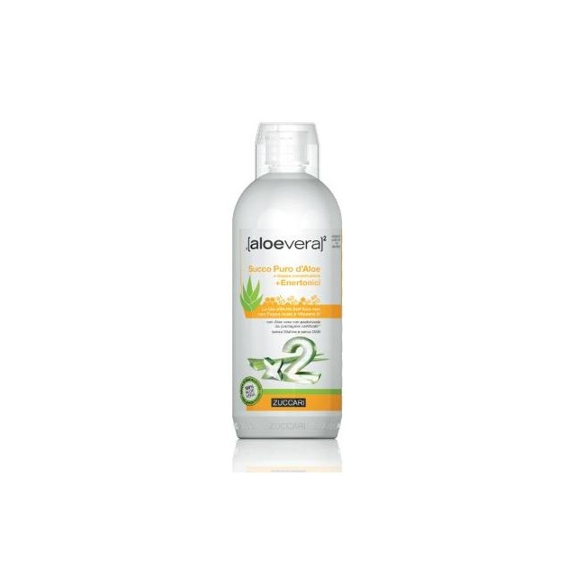 Aloevera2 Succo Puro D'aloe Doppia Concentrazione + Enertonici 1 Litro
