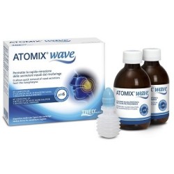 Atomix Wave Dispositivo Per Igiene Rinofaringea Atomix Soluzione Salina 250 Ml 2 Pezzi + Terminale Nasale + Erogatore A Soffiett
