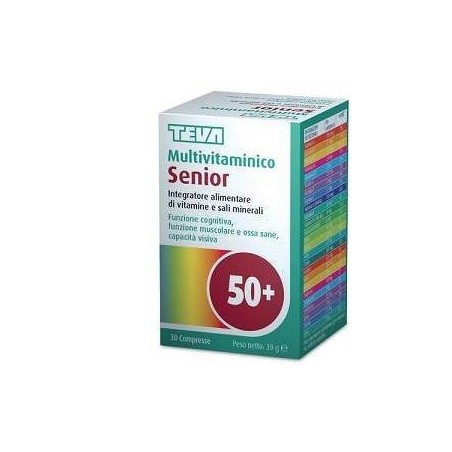 Multivitaminico Senior Teva 30 Compresse 39 G