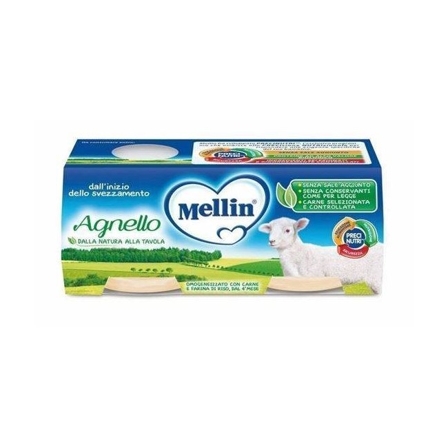 Mellin Omogeneizzato Agnello 2 Pezzi X 80 G