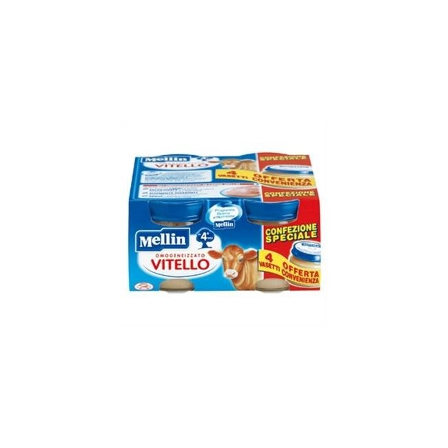 Mellin Omogeneizzato Vitello 4 Pezzi X 80 G