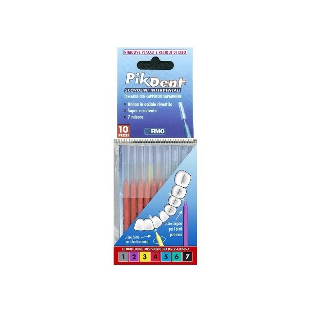 Pikdent Stuzzicolino 4 Rosso 10 Pezzi