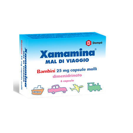 Xamamina Bambini 6 Capsule Molli 25 Mg Xamamina Bambini 6 Capsule Molli 25 Mg