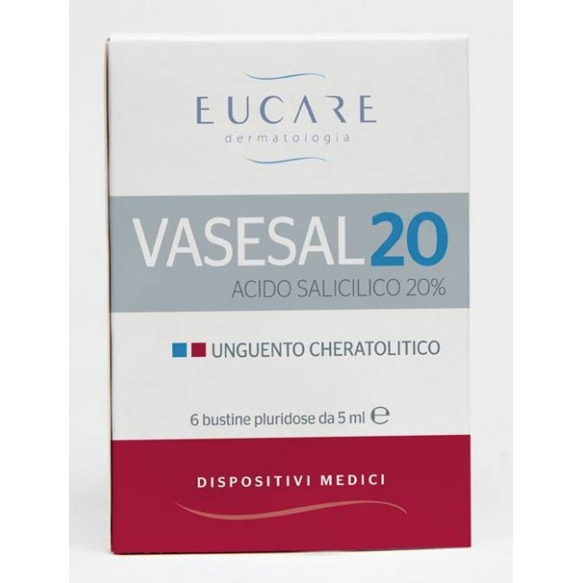 Vasesal 20 6 Bustine Pluridose Da 5 Ml Unguento Cheratolitico Vasesal 20 6 Bustine Pluridose Da 5 Ml Unguento Cheratolitico