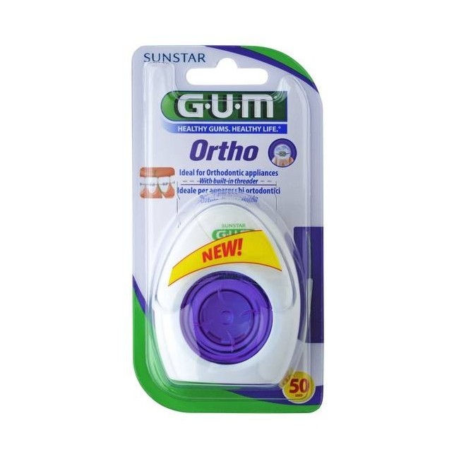 Gum Ortho Floss Filo Spugnoso 50 Pezzi Gum Ortho Floss Filo Spugnoso 50 Pezzi