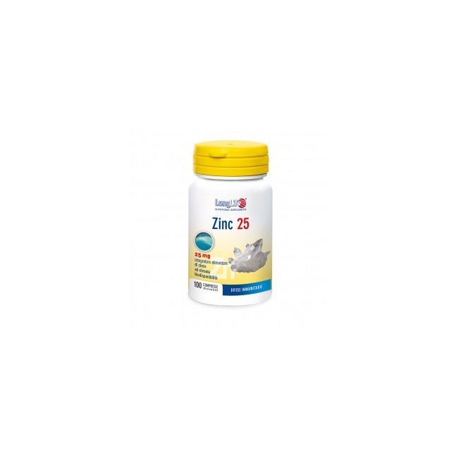 Longlife Zinc 25 Mg 100 Compresse