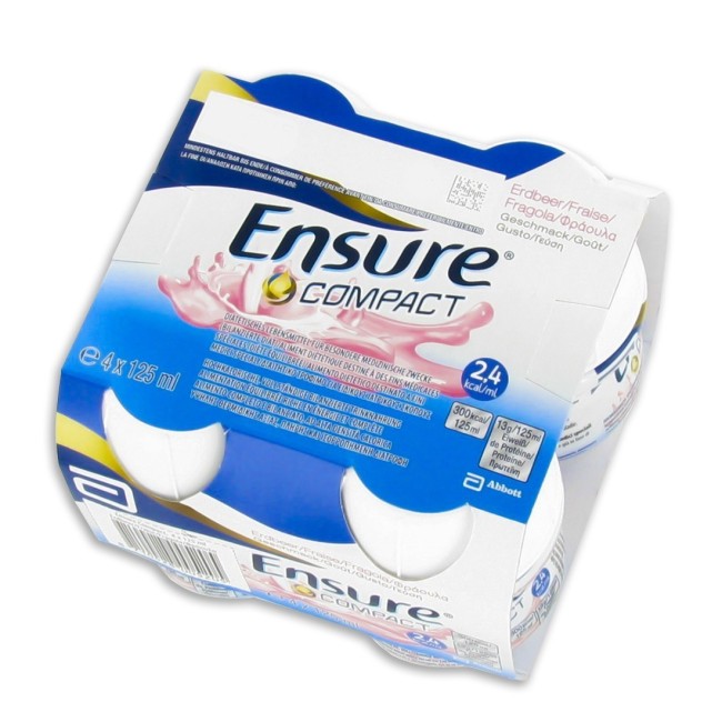 Ensure Compact Fragola 4 Bottiglie Da 125 Ml Ensure Compact Fragola 4 Bottiglie Da 125 Ml